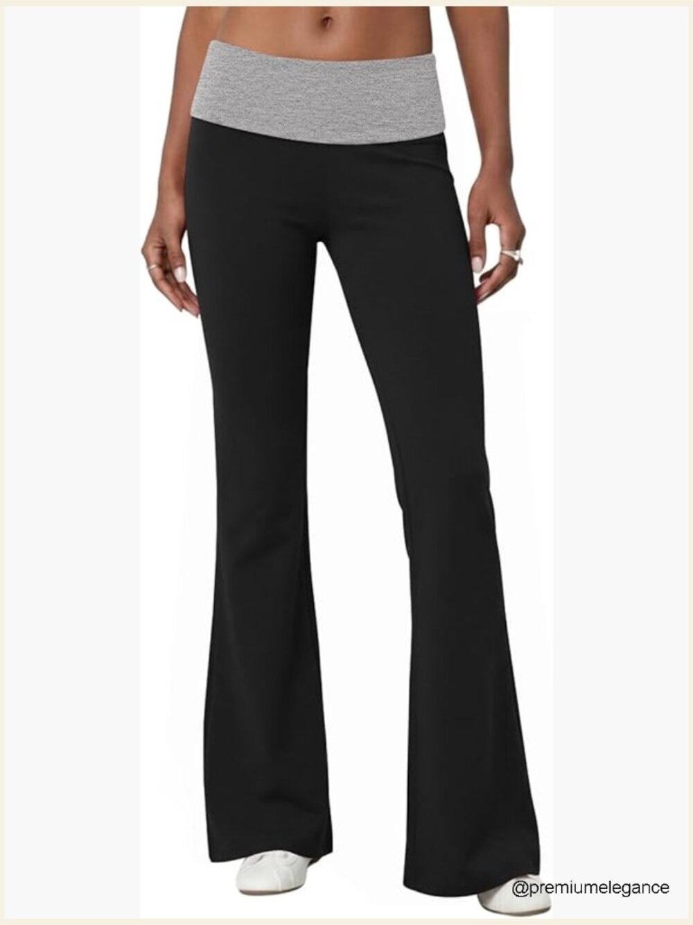 Fold Over Flare Leggings for Women Yoga Lounge Workout Joggers